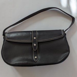 Kenneth Core New York Black Leather  Shoulder Bag